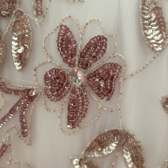 Adrianna Papell Godet Gown in Blush Pink - Size 18 - Picture 4 of 9